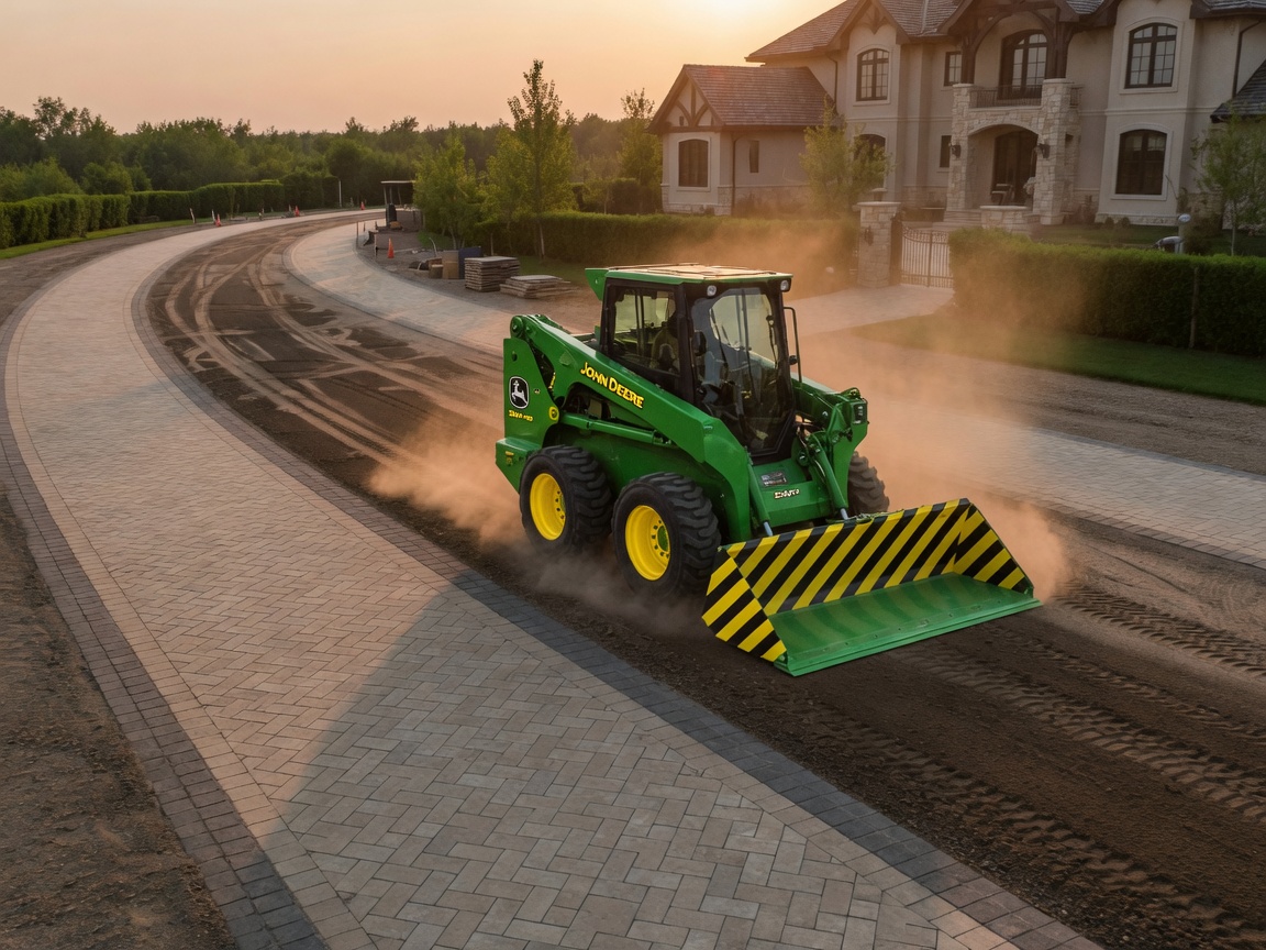 Grading a paver driveway