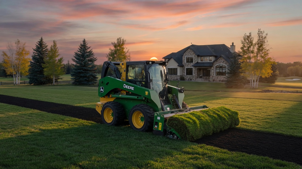 Sod installation with the 334 P-Tier